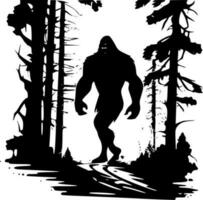 bigfoot - minimalista e piatto logo - vettore illustrazione