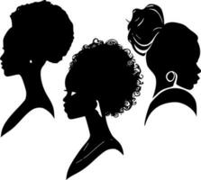 nero donne - alto qualità vettore logo - vettore illustrazione ideale per maglietta grafico