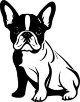 francese bulldog - minimalista e piatto logo - vettore illustrazione