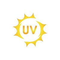 uv protezione vettore icona, ultravioletto logo