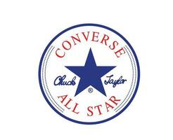 conversare tutti stella logo marca scarpe blu e rosso simbolo design vettore illustrazione