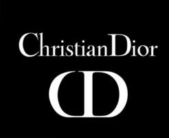 cristiano dior marca logo bianca design simbolo lusso Abiti moda vettore illustrazione con nero sfondo