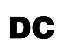 dc marca nome nero Abiti logo simbolo design lusso moda vettore illustrazione