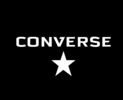 conversare logo marca con nome bianca simbolo scarpe design vettore illustrazione con nero sfondo
