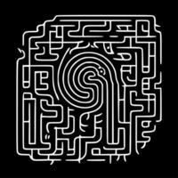labirinti, minimalista e semplice silhouette - vettore illustrazione