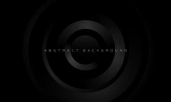 astratto nero metallico cerchio geometrico leggero struttura sovrapposizione design moderno lusso futuristico sfondo vettore