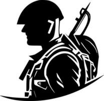 esercito, minimalista e semplice silhouette - vettore illustrazione