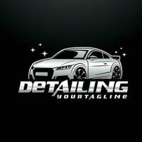 automobile auto dettagliare logo design vettore