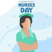 internazionale infermiera giorno, vettore concetto carta 12 maggio-vettore illustrazione per internazionale infermiera giorno.