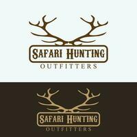 safari a caccia minimalista logo design vettore