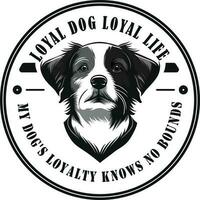 cane maglietta logo design vettore