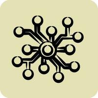 icona neurale Rete. relazionato per macchina apprendimento simbolo. mano disegnato stile. semplice design modificabile vettore