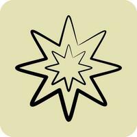 icona otto appuntito stella. relazionato per stelle simbolo. mano disegnato stile. semplice design modificabile. semplice vettore icone