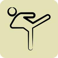 icona calciando. relazionato per combattere sport simbolo. mano disegnato stile. semplice design editable.boxing vettore