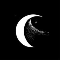 Luna - minimalista e piatto logo - vettore illustrazione