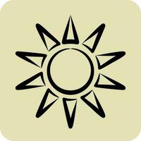 icona luce del sole. relazionato per Tailandia simbolo. mano disegnato stile. semplice design modificabile. mondo viaggio vettore