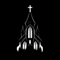 Gotico - nero e bianca isolato icona - vettore illustrazione