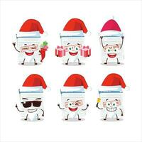 Santa Claus emoticon con conto carta cartone animato personaggio vettore