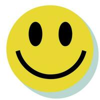 giallo viso icona sorridente contento vettore