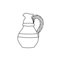 bicchiere antico vaso linea moderno creativo logo vettore
