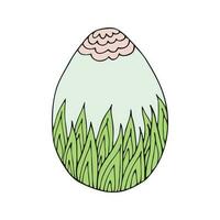 mano disegnato Pasqua uova con decorazione. scarabocchio vettore