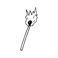 mano disegnato vettore woodfire fiammiferi clipart. isolato su bianca sfondo disegno per stampe, manifesto, carino Stazionario, viaggio design. alto qualità illustrazione