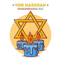 yom hashoah vettore illustrazione, olocausto ricordo giorno.