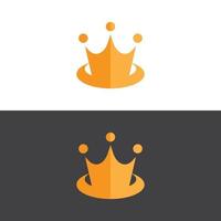 elegante corona logo in immagine vettoriale oro