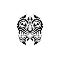 tribale maschera. nero tatuaggio nel il stile di il antico tribù. maori stile. vettore isolato su bianca sfondo.