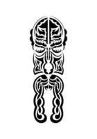 maschera nel tradizionale tribale stile. pronto tatuaggio modello. piatto stile. vetcor. vettore