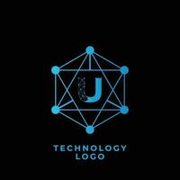 tecnologia u lettera logo vettore