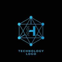 tecnologia h lettera logo vettore