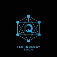 tecnologia q lettera logo vettore