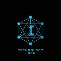 tecnologia io lettera logo vettore