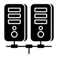 un icona design di server cremagliere vettore