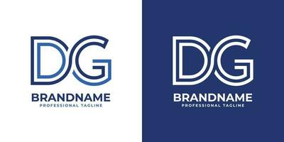 lettera dg linea monogramma logo, adatto per qualunque attività commerciale con dg o gd iniziali. vettore