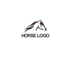 cavallo testa animale portafortuna logo icona design modello vettore concetto elemento stile.