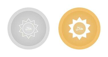 halal etichetta vettore icona
