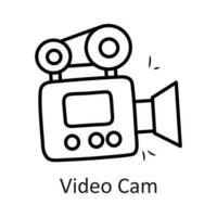 video Camera vettore schema icona design illustrazione. domestico simbolo su bianca sfondo eps 10 file