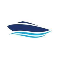 barca logo icona design illustrazione vettore