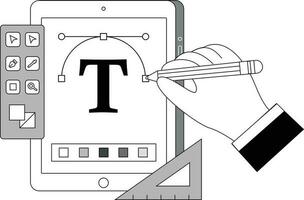 testo design illustrazione vettore