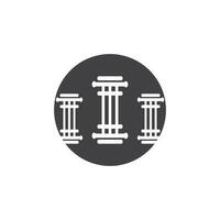 icona del simbolo del vettore del logo della colonna del pilastro aziendale