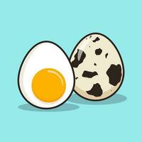 Quaglia uovo vettore icona illustrazione. Quaglia uovo icona concetto isolato. piatto design