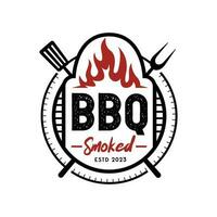 vettore barbecue logo modello ispirazione