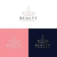 bellezza vettore logo design. astratto floreale emblema. bellezza e cosmetici logo modello.