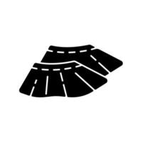 icona del glifo con copriscarpe nero vettore