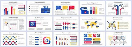 servizi medici infografica presentazione diapositive modello disegno vettoriale modello