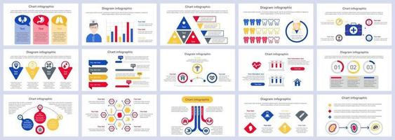 servizi medici infografica presentazione diapositive modello disegno vettoriale modello