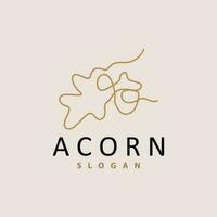 acron logo, premio design semplice Vintage ▾ retrò stile, vettore quercia noccioline ghiande, icona simbolo illustrazione modello