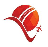 cricket viaggio vettore logo design.